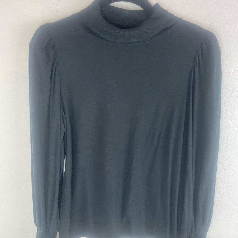 Nation ltd Chic Black Long Sleeve Turtleneck Top